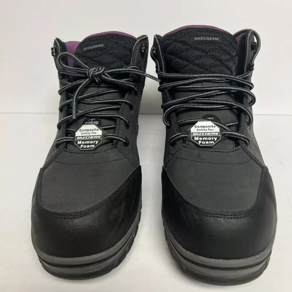 Skechers Women's Work Mccoll Comp Toe Boot Black Size 9 M - Picture 3 of 6